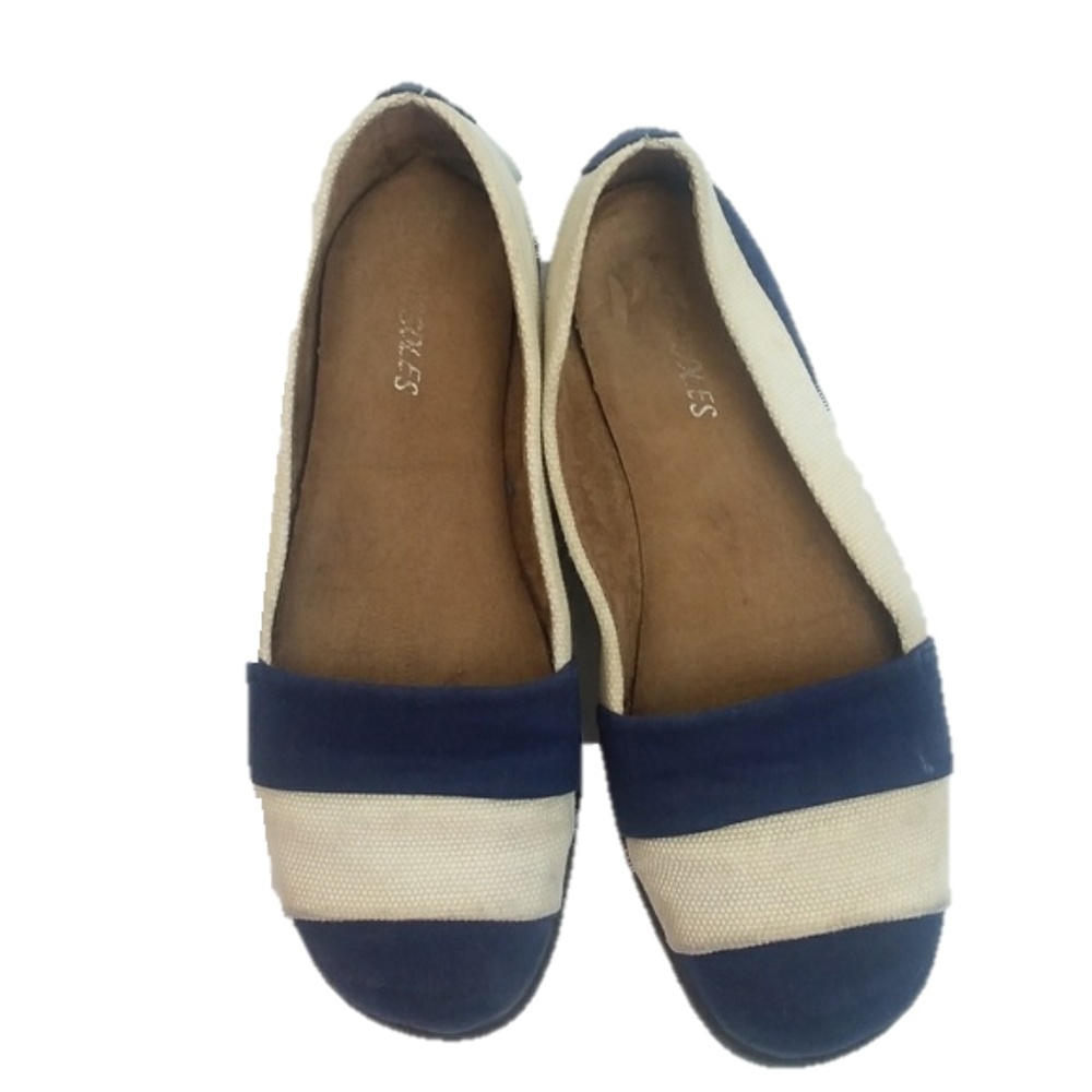Aerosoles Supersoft Blue Nautical Stripes Flats 8 - Picture 2 of 7
